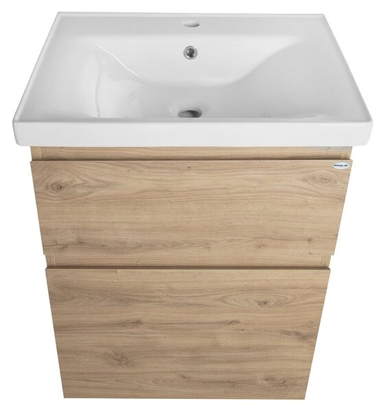 Aqualine Aqualine, ALTAIR umývadlová skrinka 57x72,5x45cm, dub emporio, AI360