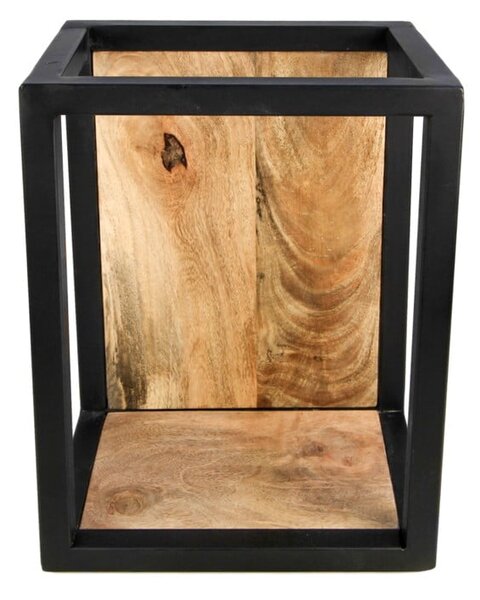 Nástenná polica s detailom z mangového dreva HSM collection Caria, 25 × 35 cm