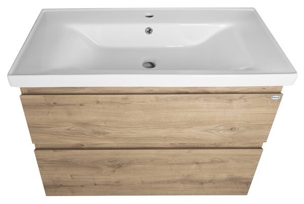 Aqualine Aqualine, ALTAIR umývadlová skrinka 86,5x60x45cm, dub emporio, AI390