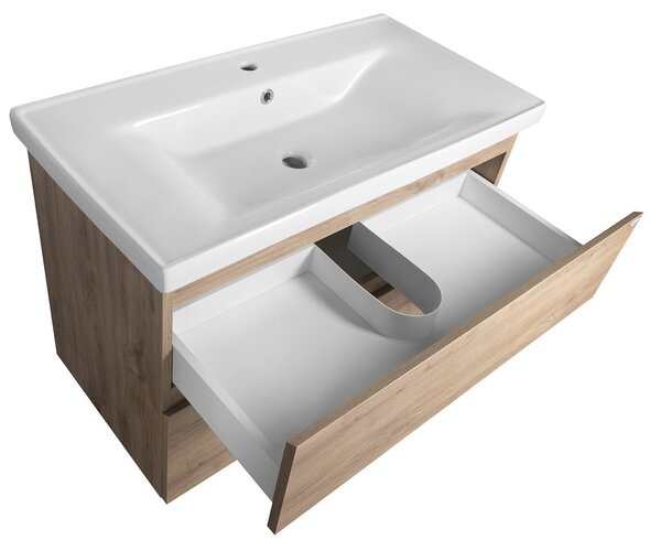 Aqualine Aqualine, ALTAIR umývadlová skrinka 86,5x60x45cm, dub emporio, AI390