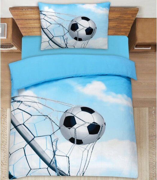 3D obliečky Polycotton Futbalová lopta 200x140cm+90x70cm TiaHome