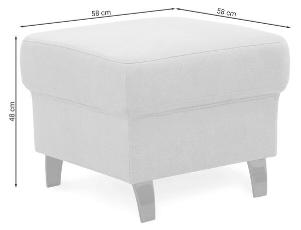 TABURETKA, textil, 58/48/58 cm Sit & More - Online Only obývacie izby, Online Only