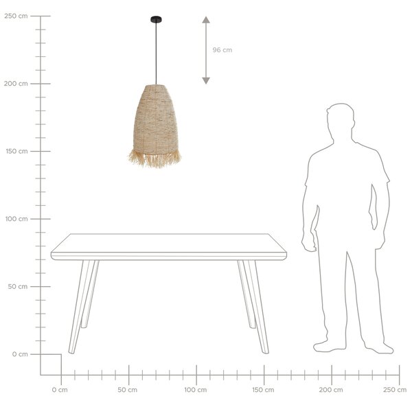 Závesná lampa prírodné tienidlo z morskej trávy a šúpolia boho stropné svietidlo obývačka spálňa predsieň