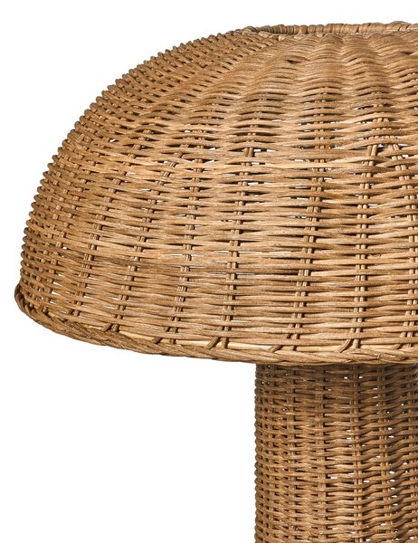 Stojaca lampa hnedá prírodná ratanová pletený dizajn moderný boho štýl obývacia izba spálňa