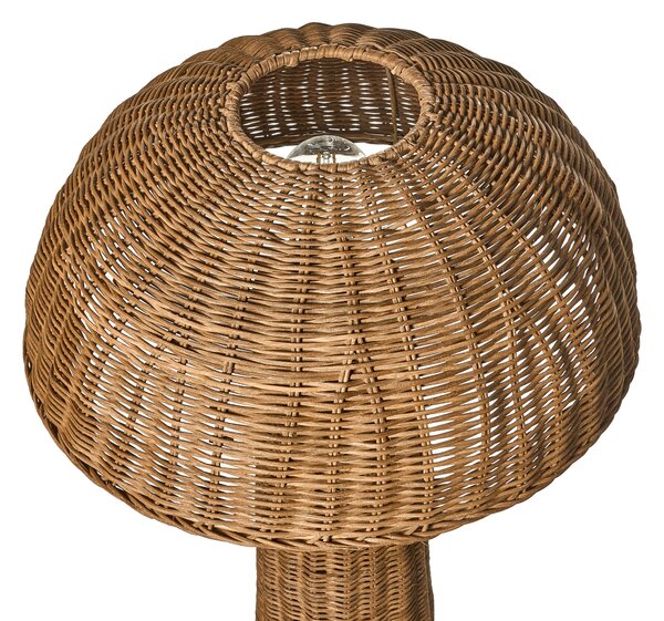 Stojaca lampa hnedá prírodná ratanová pletený dizajn moderný boho štýl obývacia izba spálňa