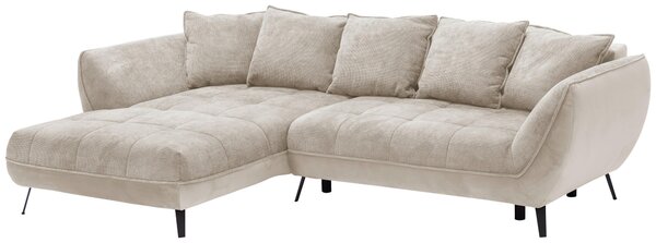 ROHOVÁ SEDAČKA, textil, béžová, svetlohnedá Livetastic - Sedačky, Online Only