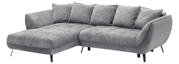 ROHOVÁ SEDAČKA, textil, sivá, svetlosivá Livetastic - Sedačky, Online Only