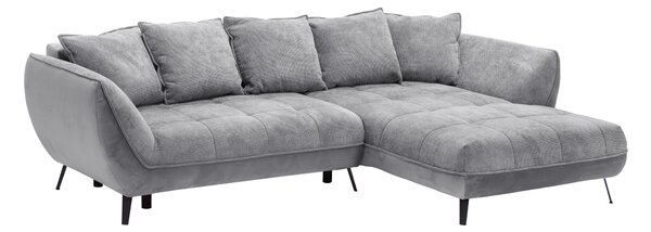 ROHOVÁ SEDAČKA, textil, sivá, svetlosivá Livetastic - Sedačky, Online Only