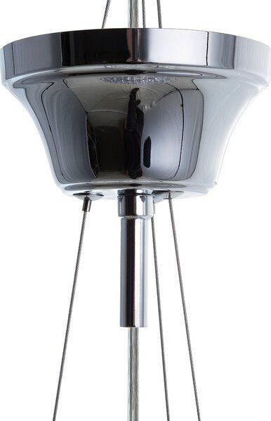 Závesná lampa transparentné kryštál 110 cm kovový rám s kryštálmi rozptyľujú čarovné svetlo