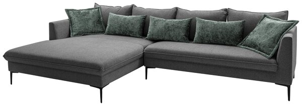 ROHOVÁ SEDAČKA, textil, tmavosivá Livetastic - Sedačky, Online Only