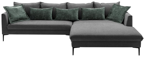 ROHOVÁ SEDAČKA, textil, tmavosivá Livetastic - Sedačky, Online Only