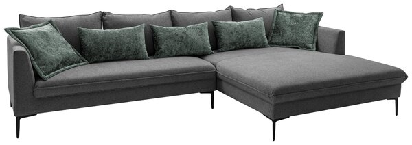 ROHOVÁ SEDAČKA, textil, tmavosivá Livetastic - Sedačky, Online Only