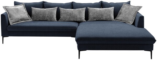 ROHOVÁ SEDAČKA, textil, tmavomodrá Livetastic - Sedačky, Online Only