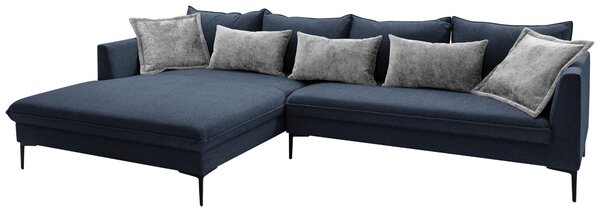 ROHOVÁ SEDAČKA, textil, tmavomodrá Livetastic - Sedačky, Online Only