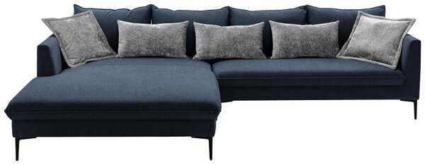 ROHOVÁ SEDAČKA, textil, tmavomodrá Livetastic - Sedačky, Online Only