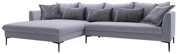 ROHOVÁ SEDAČKA, textil, sivá Livetastic - Sedačky, Online Only