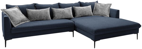 ROHOVÁ SEDAČKA, textil, tmavomodrá Livetastic - Sedačky, Online Only