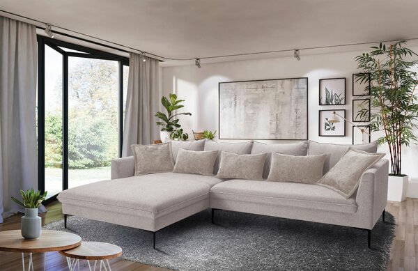 ROHOVÁ SEDAČKA, textil, béžová Livetastic - Sedačky, Online Only