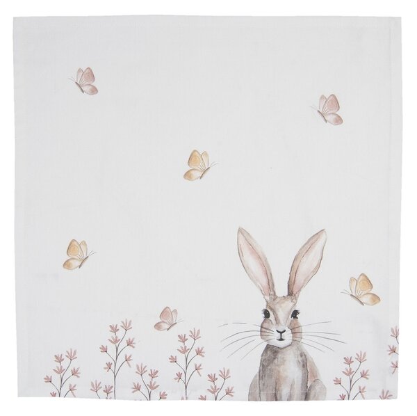 Sada 6 ks obrúskov z bavlny Rustic Easter Bunny - 40 * 40 cm - Clayre & Eef