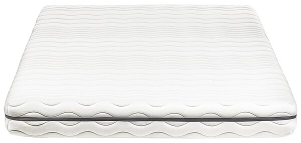 Matrac z pamäťovej peny biely so sivou polyester 120 x 200 cm na jednolôžkovú posteľ so snímateľným poťahom