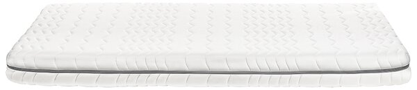 Matrac z pamäťovej peny biely so sivou polyester 120 x 200 cm na jednolôžkovú posteľ so snímateľným poťahom