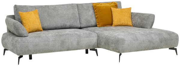 ROHOVÁ SEDAČKA, textil, sivá Livetastic - Sedačky, Online Only