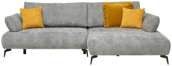 ROHOVÁ SEDAČKA, textil, sivá Livetastic - Sedačky, Online Only