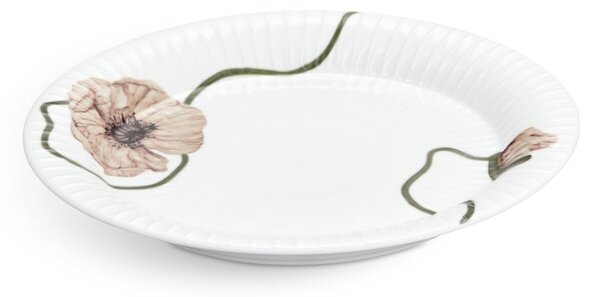 Biely porcelánový tanier Kähler Design Hammershøi Poppy, ø 22 cm