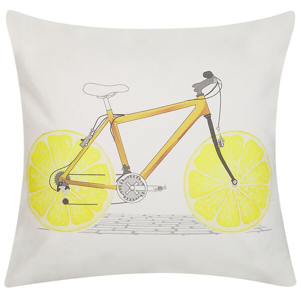 Dekoratívny vankúš viacfarebná potlač bicykla sada 2 ks bavlna 45 x 45 cm moderný dizajn