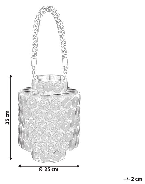 Lampáš čierny kov železo jutová rúčka 35 cm svietnik na sviečku moderný štýl dekorácie doplnky