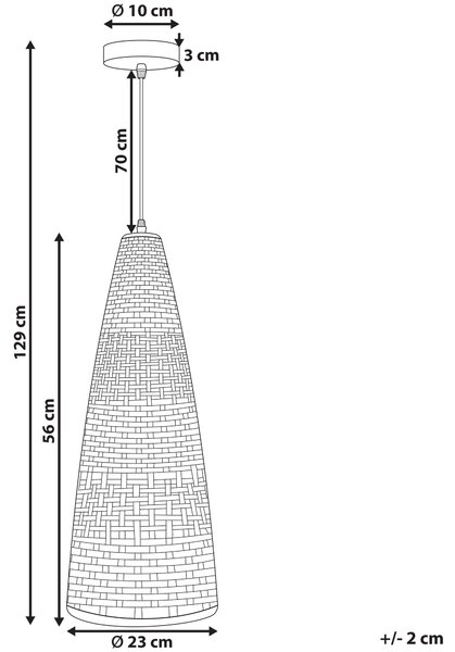 Závesná lampa svetlé drevo bambusové drevo ručne vyrobené tienidlo boho štýl osvetlenie do interiéru