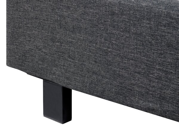 Posteľ sivá s roštom polyesterový čalúnený rám postele 140 x 200 cm moderný dizajn