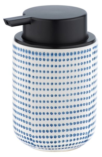Keramický dávkovač na mydlo s modro-bielym dekorom Wenko Nole, 300 ml