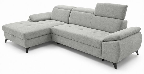 ROHOVÁ SEDAČKA, drevo, textil, kompozitné drevo, svetlosivá MID.YOU - Sedačky, Online Only
