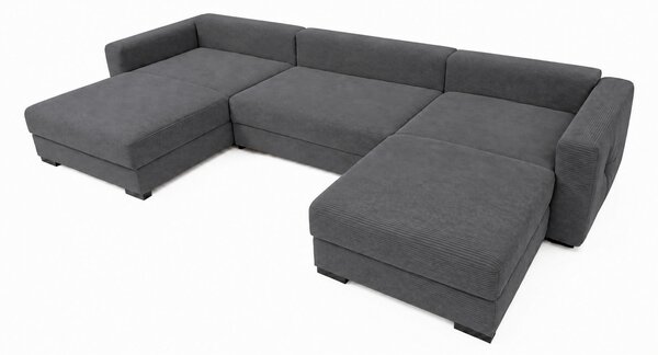 SEDACIA SÚPRAVA, drevo, textil, kompozitné drevo, antracitová MID.YOU - Sedačky, Online Only