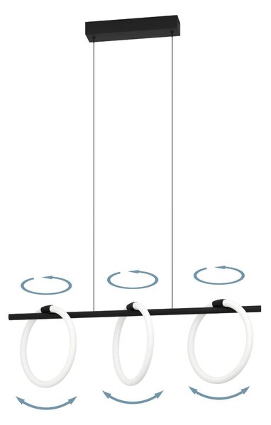 ZÁVESNÉ LED SVIETIDLO, 78/23/110 cm Eglo - Online Only bytové doplnky, Online Only