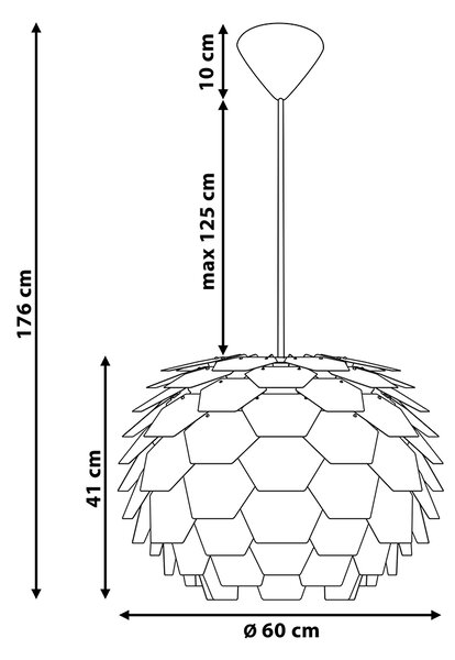Závesná lampa z medeného kvetu v tvare kužeľa Osvetlenie detskej izby Moderný dizajn