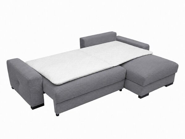 ROHOVÁ SEDAČKA, drevo, textil, kompozitné drevo, sivá MID.YOU - Sedačky, Online Only