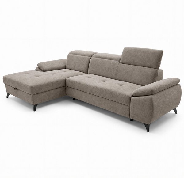 ROHOVÁ SEDAČKA, drevo, textil, kompozitné drevo, hnedá MID.YOU - Sedačky, Online Only