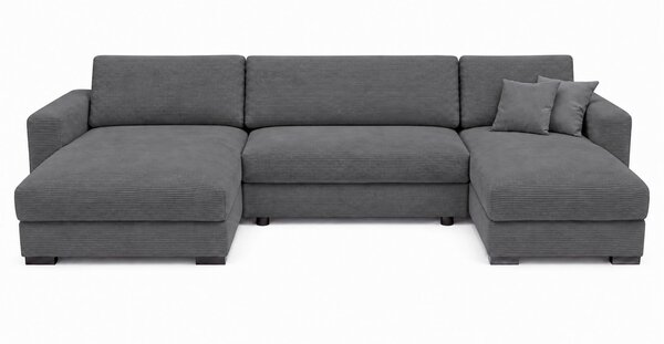 SEDACIA SÚPRAVA, drevo, textil, kompozitné drevo, antracitová MID.YOU - Sedačky, Online Only
