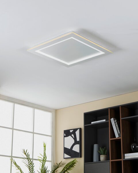 STROPNÉ LED SVIETIDLO, 59,5/59,5/5,0 cm Eglo - Online Only bytové doplnky, Online Only