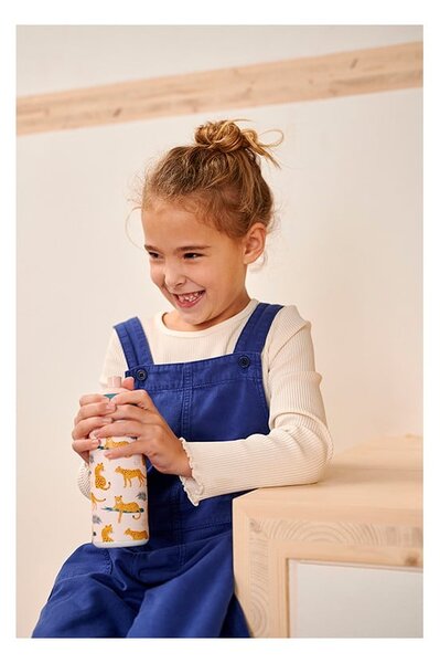 Svetlozelená plastová detská fľaša 400 ml Little Farm by Little Dutch – Mepal