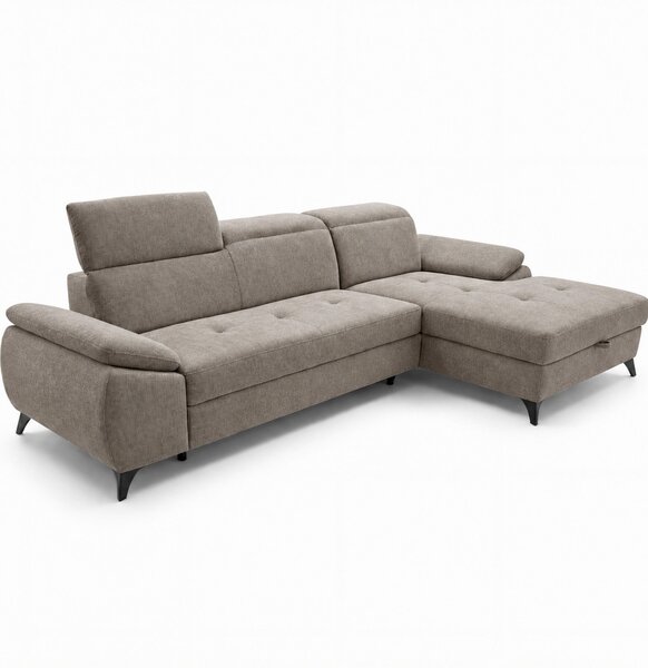 ROHOVÁ SEDAČKA, drevo, textil, kompozitné drevo, hnedá MID.YOU - Sedačky, Online Only