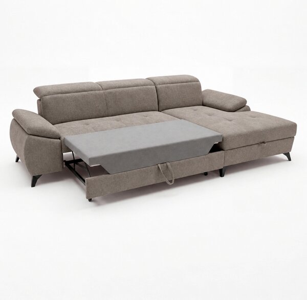 ROHOVÁ SEDAČKA, drevo, textil, kompozitné drevo, hnedá MID.YOU - Sedačky, Online Only