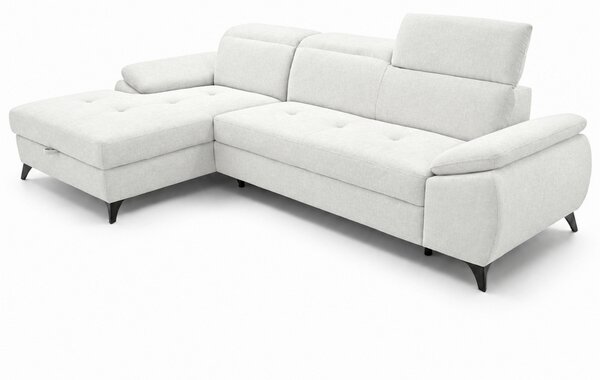 ROHOVÁ SEDAČKA, drevo, textil, kompozitné drevo, krémová, biela MID.YOU - Sedačky, Online Only