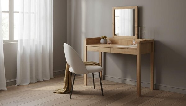 TOALETNÝ STOLÍK, divoký dub, 100/45/75-135 cm Linea Natura - Toaletné stolíky, Online Only