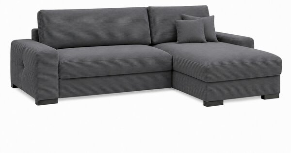 ROHOVÁ SEDAČKA, drevo, textil, kompozitné drevo, antracitová MID.YOU - Sedačky, Online Only