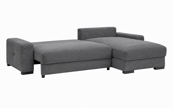 ROHOVÁ SEDAČKA, drevo, textil, kompozitné drevo, antracitová MID.YOU - Sedačky, Online Only