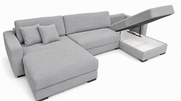 SEDACIA SÚPRAVA, drevo, textil, kompozitné drevo, svetlosivá MID.YOU - Sedačky, Online Only