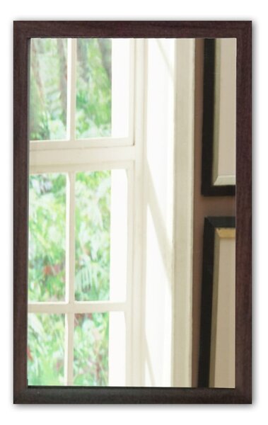 Nástenné zrkadlo s hnedým rámom Oyo Concept, 40 x 55 cm